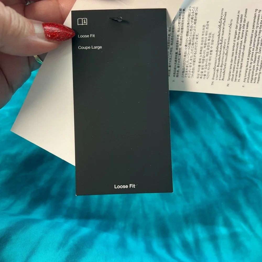 Nike Kids T-Shirt Size L Blue Short Sleeve Sport Casual Spiral Dye Loose Fit NWT - Picture 7 of 12